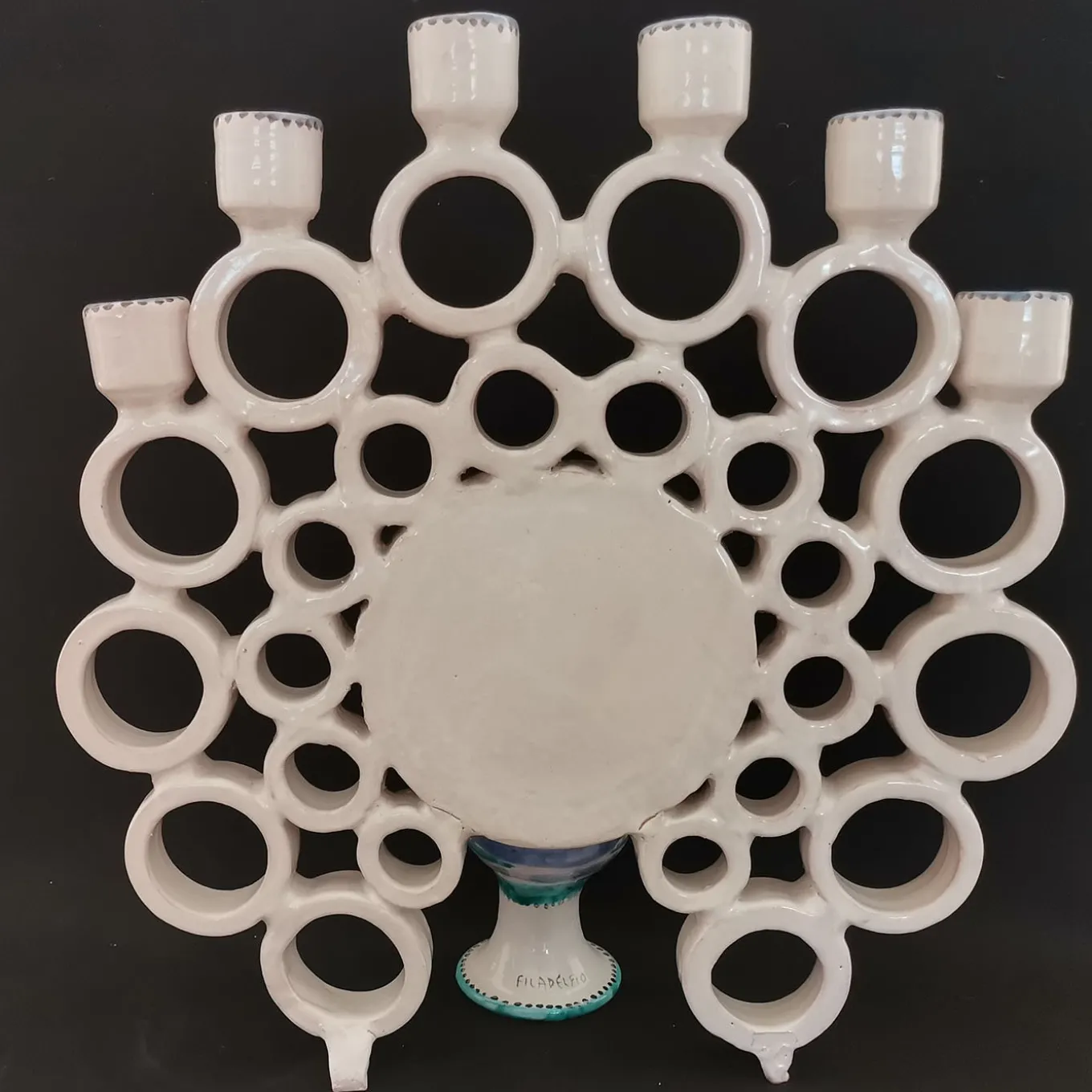 Candelabro Peacock Honey e Azure