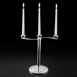 Candelabro Soffio a 3 candele in argento