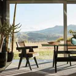 Capitol Complex Office Chair, Hommage à Pierre Jeanneret - Seduta in paglia di Vienna