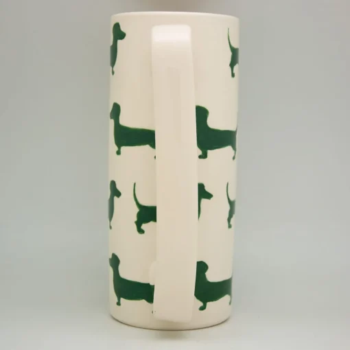 Caraffa in ceramica verde Serlio Bassotti