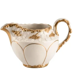 Caraffa per latte Lucia bianca e oro