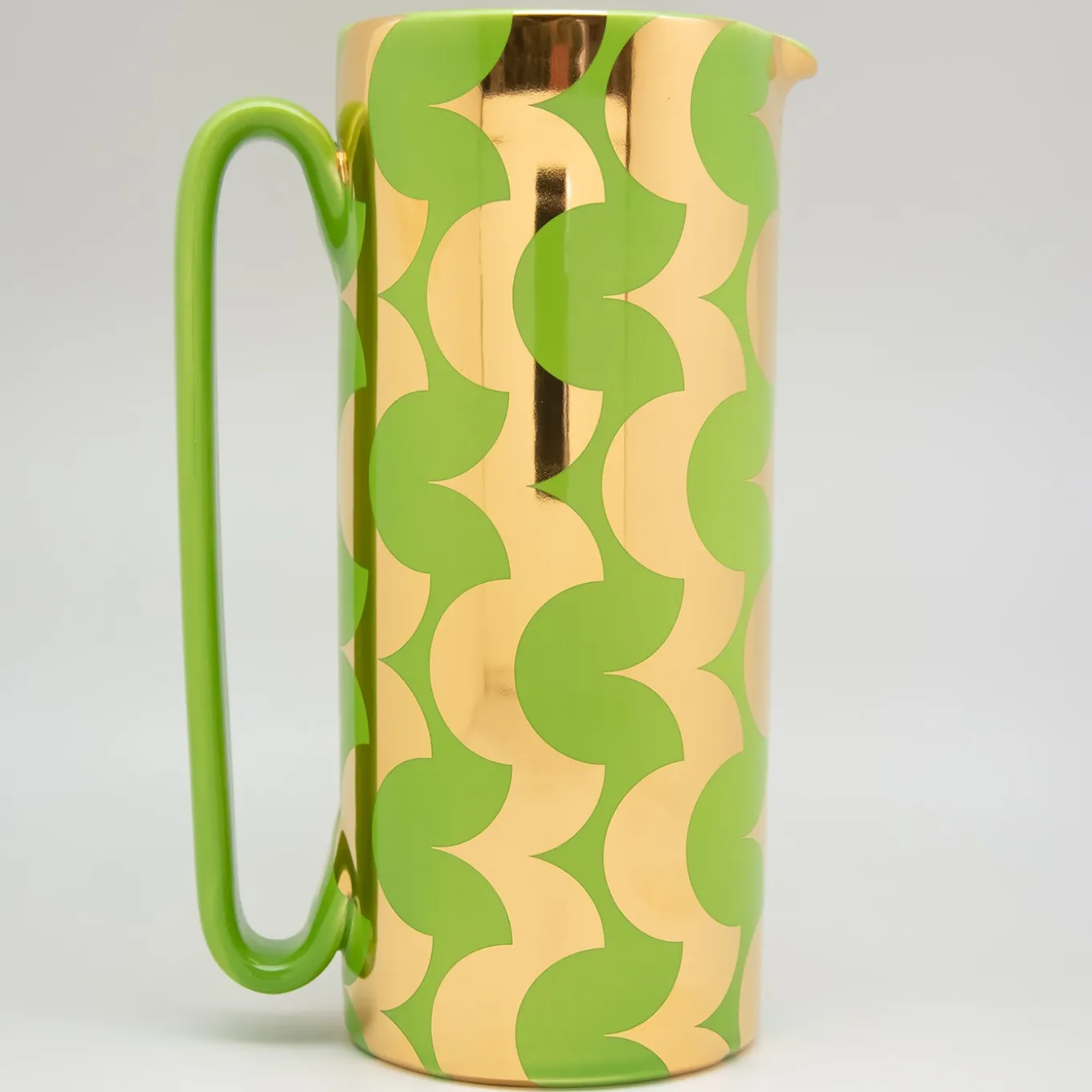 Caraffa Serlio Cicappa oro 24 carati e verde