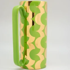 Caraffa Serlio Cicappa oro 24 carati e verde