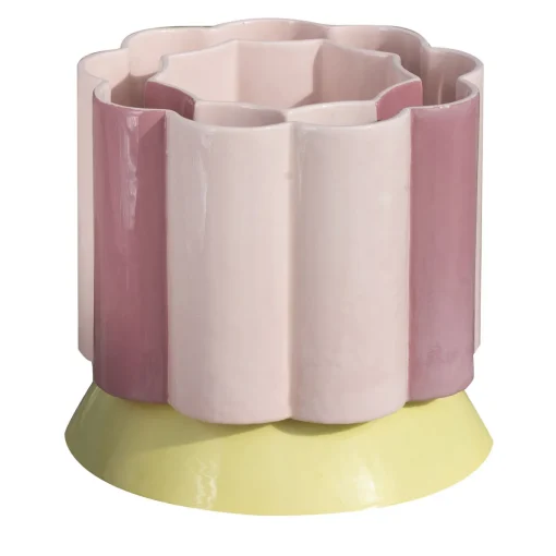 Carosello Coppa grande in ceramica multicolore per gelato