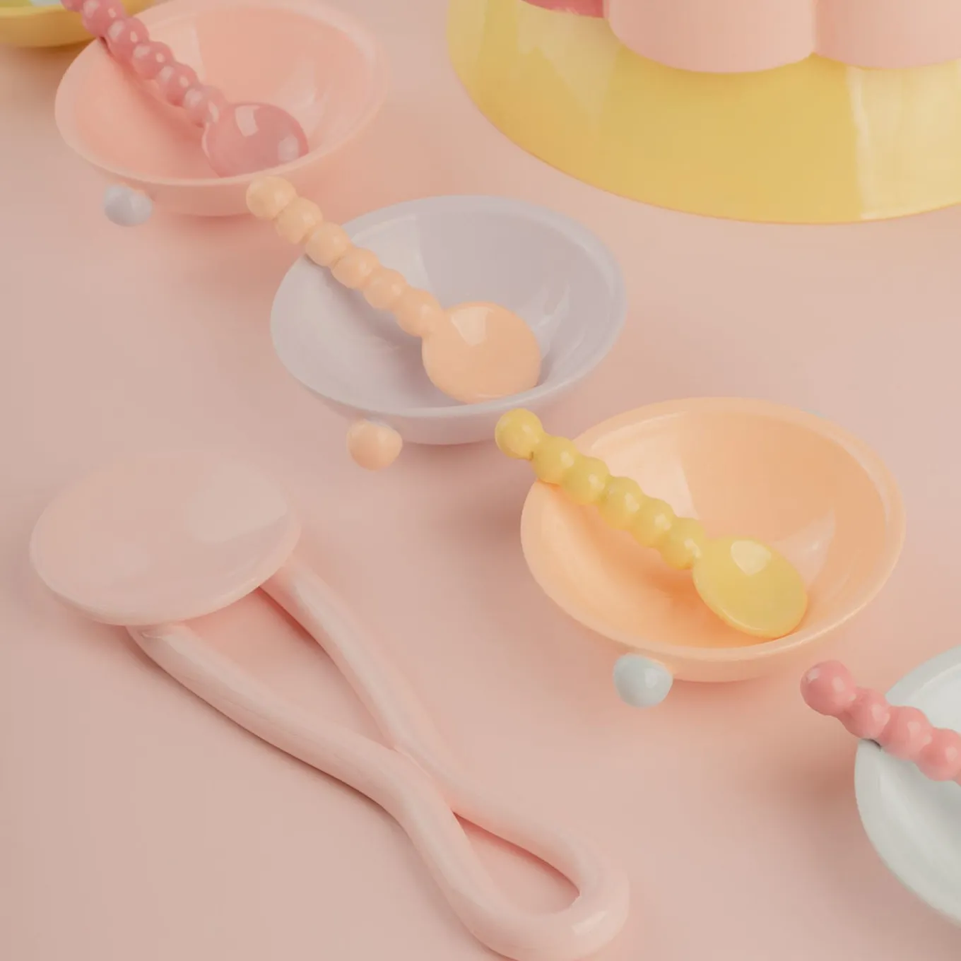 Carosello Paletta in ceramica rosa per gelato