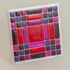 Carré Cloisonné su marmo Pezzo d'arte decorativa #12