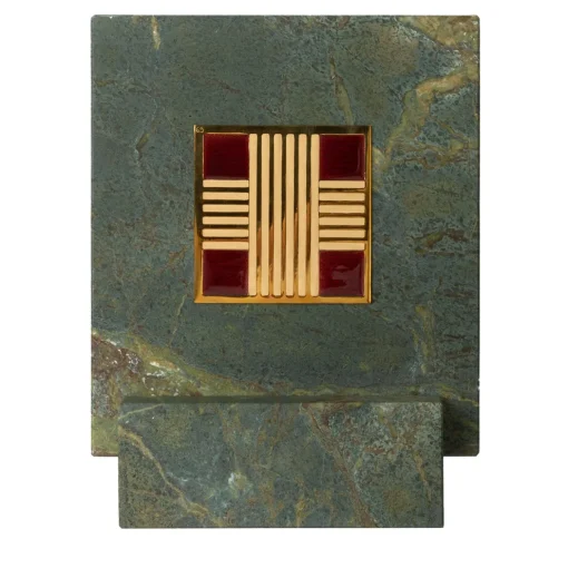 Carré Cloisonné su marmo Pezzo d'arte decorativa #23