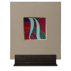 Carré Cloisonné su pelle Pezzo d'arte decorativo #14