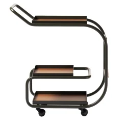 Carrello da bar con ruote Zenzero verde scuro di Sameer Alameen