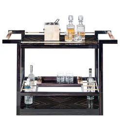 Carrello da bar in legno di ebano