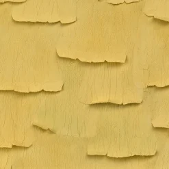 Carta da parati Ginko giallo dipinta a mano