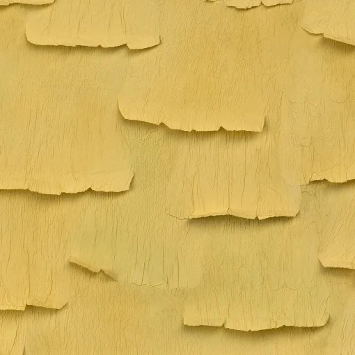 Carta da parati Ginko giallo dipinta a mano