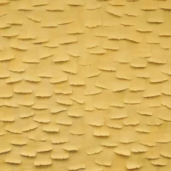 Carta da parati Ginko giallo dipinta a mano