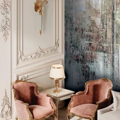 Carta da parati Grottesche con elementi architettonici multicolore