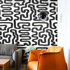 Carta da Parati Moderna con Pittura Astratta