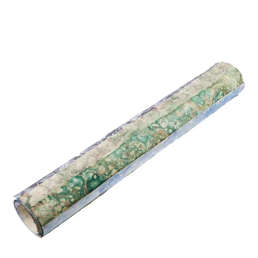 Carta marmorizzata blu e verde