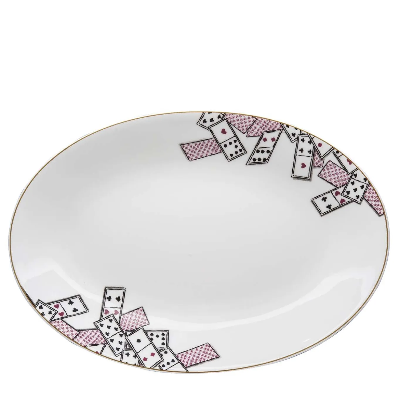 Carte Da Zogo Set di 3 piatti ovali