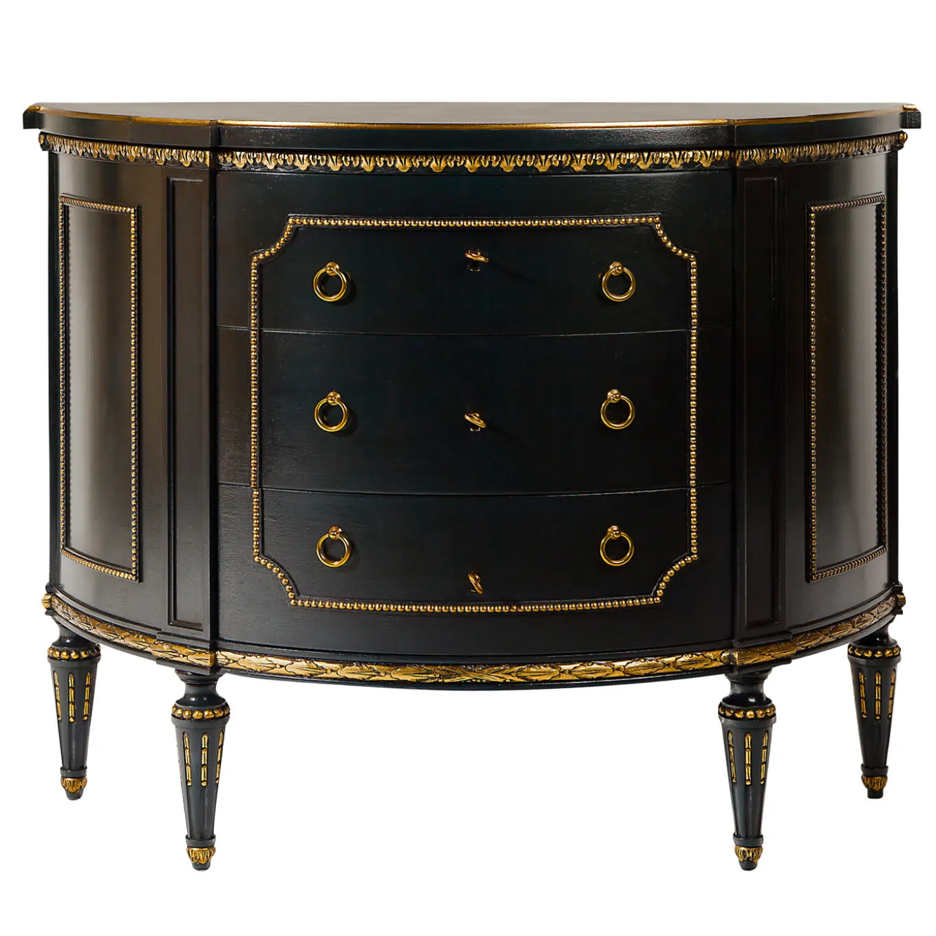 Cassettiera "demi-lune" in stile neoclassico