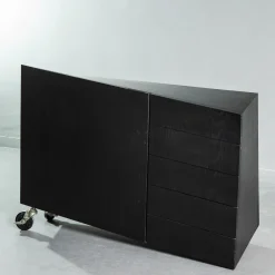 Cassettiera W Il Toro in Rovere Nero Laccato