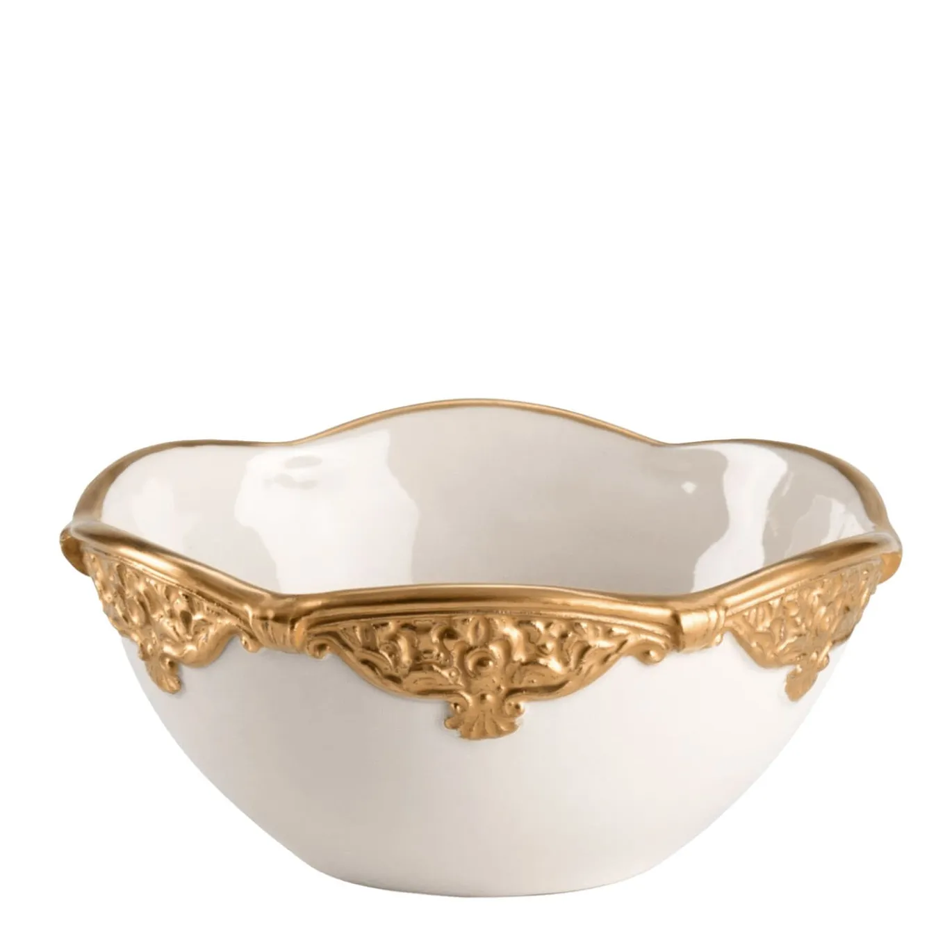 Caterina Ciotola extra-piccola bianca e oro