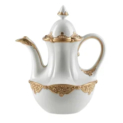 Caterina, teiera bianca e oro