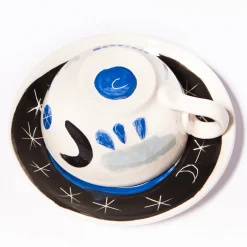 Cavallo blu sotto un cielo stellato N.2 Set per espresso