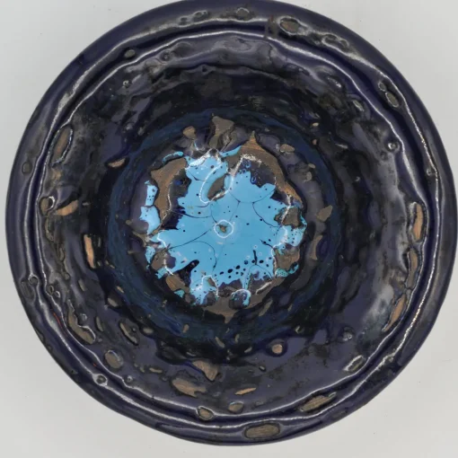Centrotavola blu e nero
