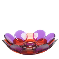Centrotavola grande Circle Basket viola e arancione di Enzo Mari