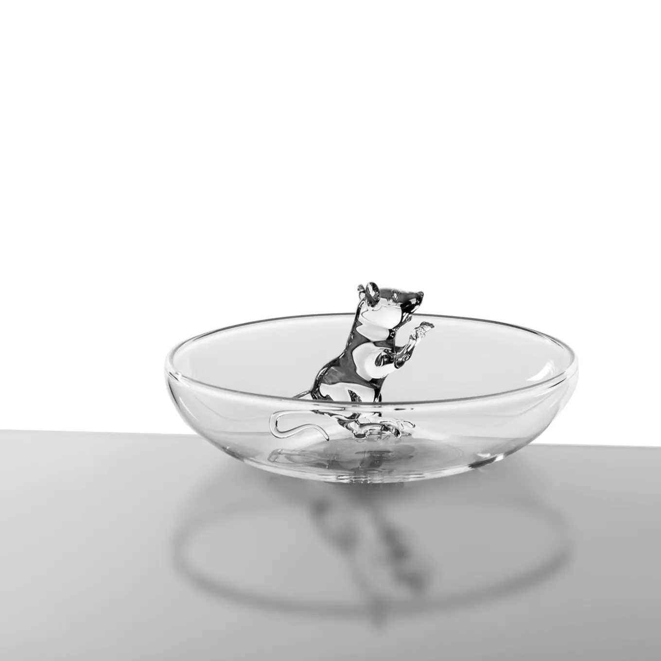 Centrotavola in Vetro Trasparente Little Mouse #2