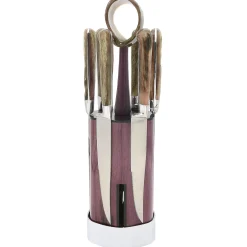 Ceppo di coltelli in amaranto ed ebano