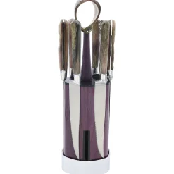 Ceppo di coltelli in amaranto ed ebano