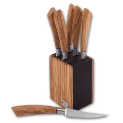 Ceppo Toscano con sei coltelli da bistecca
