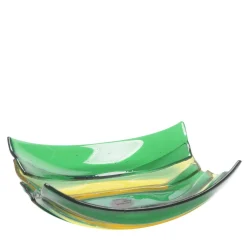 Cestino a righe verde Piccolo centrotavola Enzo Mari