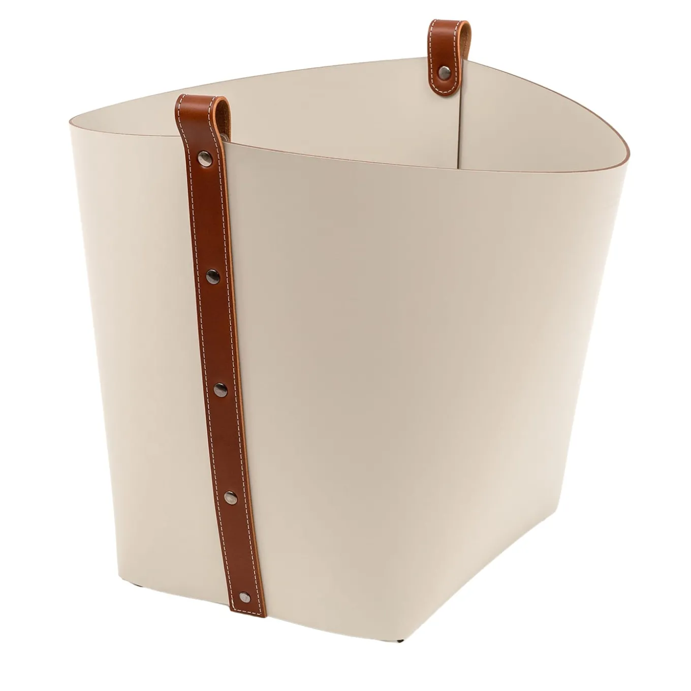 Cestino in pelle grande Ovo