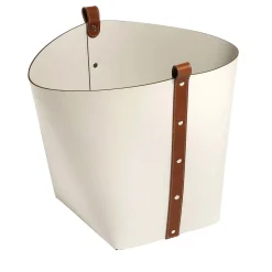 Cestino in pelle grande Ovo