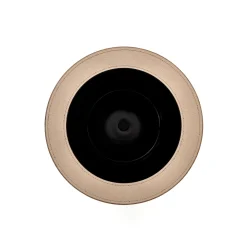 Cestino per la carta in pelle Taupe Malaga con coperchio