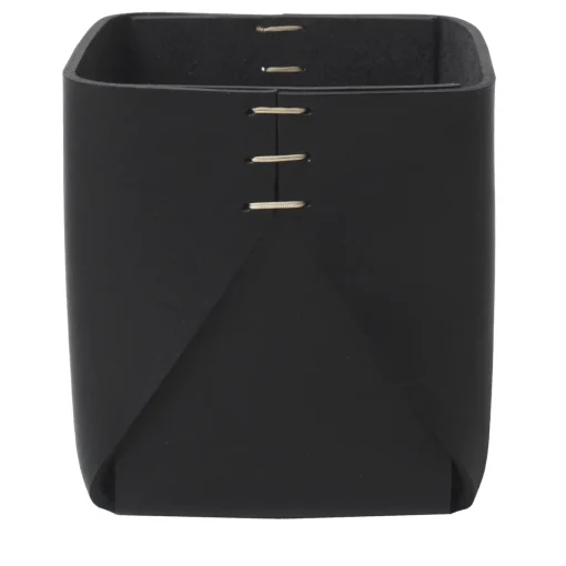 Cestino Regular Cubic nero di Oscar Maschera