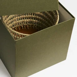 Cestino rigido nudo e arancione