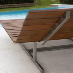 Chaise longue a slitta per esterni