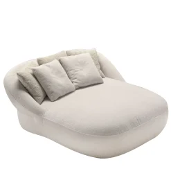 Chaise Longue Compatta Havana Bianca di Palomba Serafini