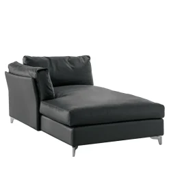 Chaise longue nera Bahia di Giuseppe Bavuso