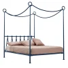 Cima Letto Matrimoniale con Baldacchino in Ferro Blu di Sovrappensiero Design Studio