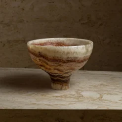 Ciotola Centrotavola in Onice Rosso di Palomba Serafini