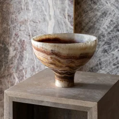 Ciotola Centrotavola in Onice Rosso di Palomba Serafini