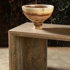 Ciotola Centrotavola in Onice Rosso di Palomba Serafini