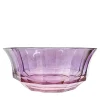 Ciotola da dessert in cristallo sfaccettato rosa-viola