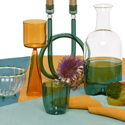 Ciotola di vetro piccola Flora realizzata a mano