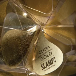 Clizia Mama Non Mama - Lampada da tavolo ricaricabile in oro e nero