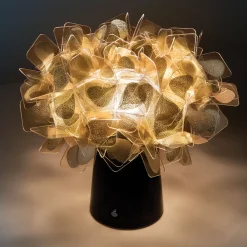 Clizia Mama Non Mama - Lampada da tavolo ricaricabile in oro e nero