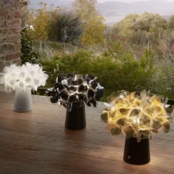 Clizia Mama Non Mama - Lampada da tavolo ricaricabile in oro e nero